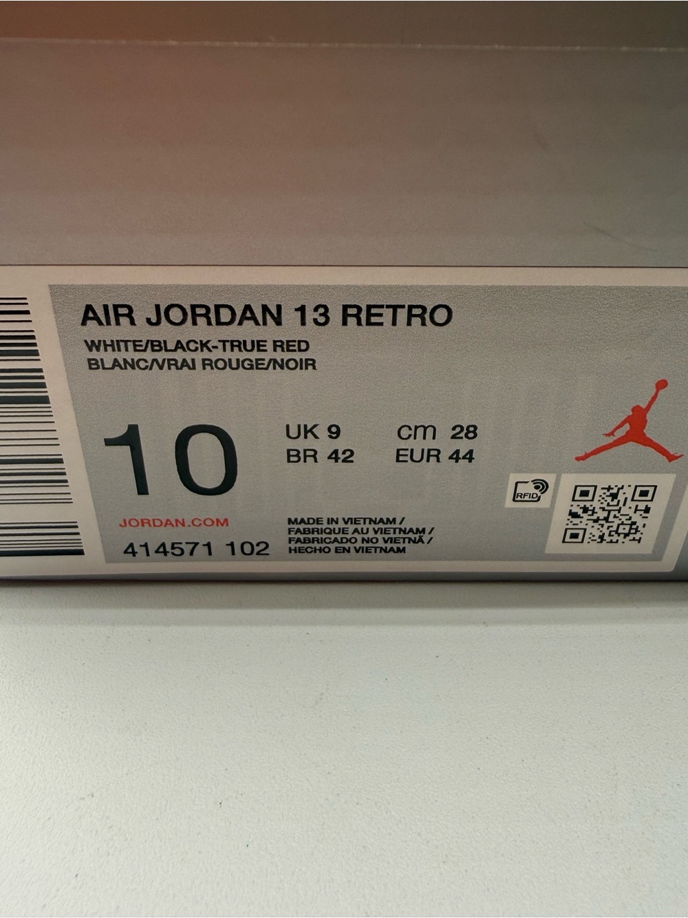 New in box air Jordan 13 Men’s White and Red Retro Basketball Sneakers - Picture 8 of 8
